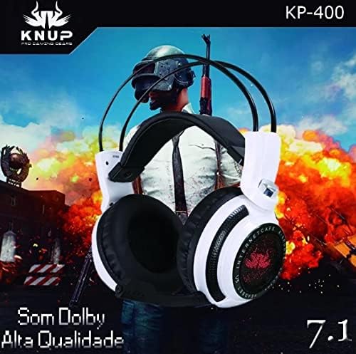 Headset Gamer Fone com Microfone 7.1 Plug P2/P3 – Knup Kp-400